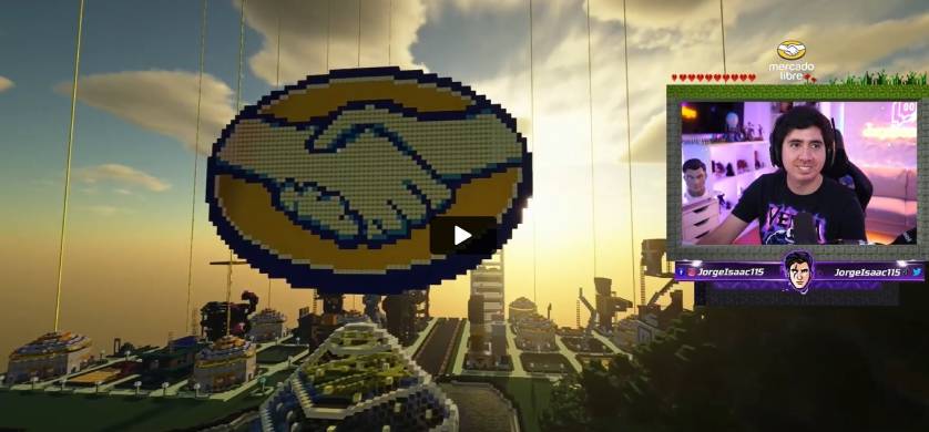 Campaña de Mercado Libre y Super en el videojuego Minecraft