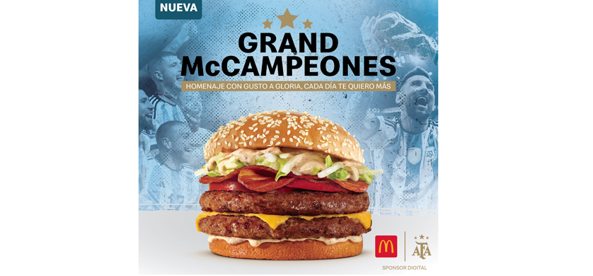 McDonald's presentó la McCampeones, una hamburguesa 100% mundialista