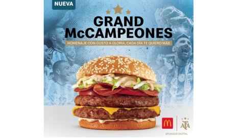 McDonald's presentó la McCampeones, una hamburguesa 100% mundialista
