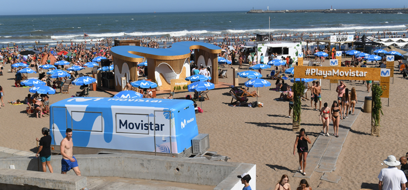 Movistar abrió su parador en Playa Grande