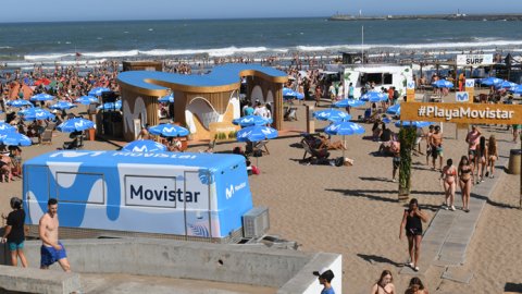 Movistar abrió su parador en Playa Grande