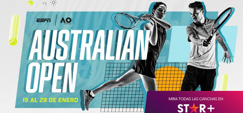 Primera gran función del tenis 2023: Australian Open por STAR+