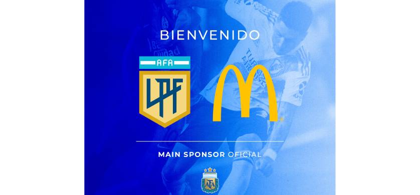La AFA anunció un acuerdo con McDonald's como Sponsor de la Liga Profesional de Fútbol