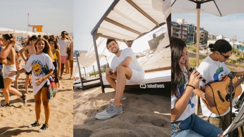 John Foos llegó a Pinamar para llenar el verano de historias