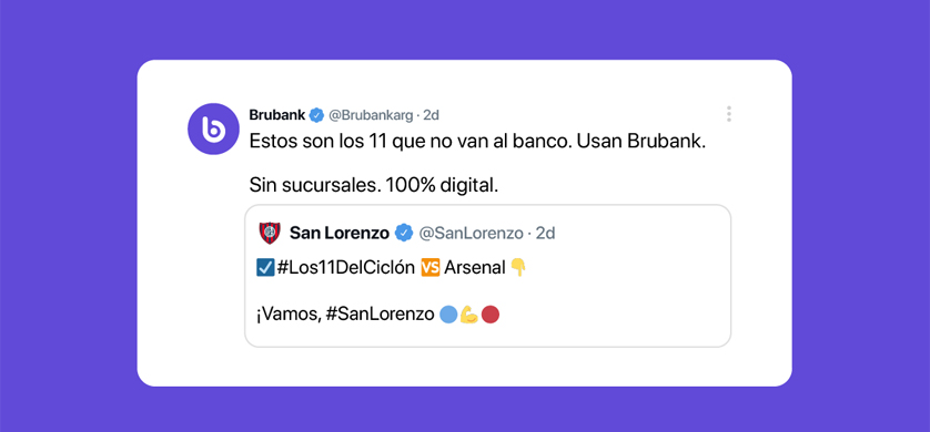 Brubank fue tendencia de la mano de Mutato