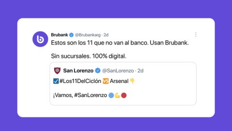 Brubank fue tendencia de la mano de Mutato