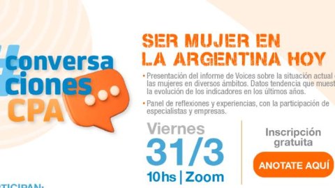 El CPA y Voices! organizan el encuentro virtual “Ser Mujer en la Argentina hoy”