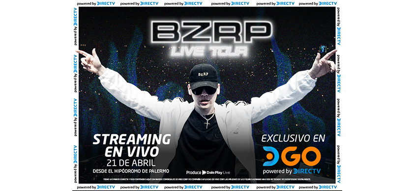 BZRP Live Tour en vivo y en exclusiva por DIRECTV y DGO