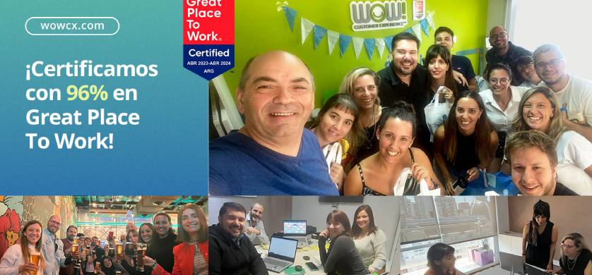 WOW! Customer Experience certificó Great Place to Work con honores