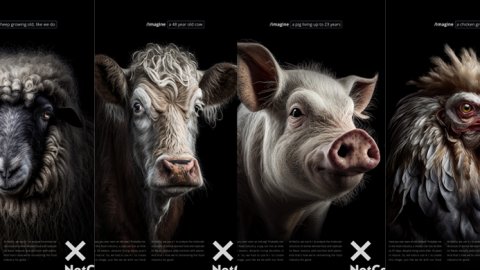 Nueva campaña de NotCo que muestra cómo se verían los animales sin pasar por la industria alimentaria