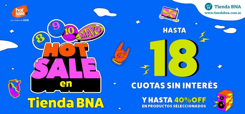Llega el Hot Sale a Tienda BNA con 18 cuotas sin interés