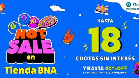 Llega el Hot Sale a Tienda BNA con 18 cuotas sin interés
