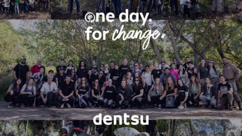 Dentsu Argentina planta 140 árboles para combatir el cambio climático