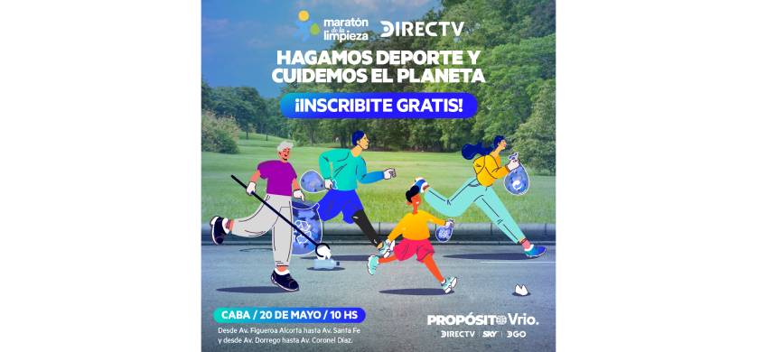 DIRECTV es main sponsor de la Maratón de la Limpieza de Buenos Aires