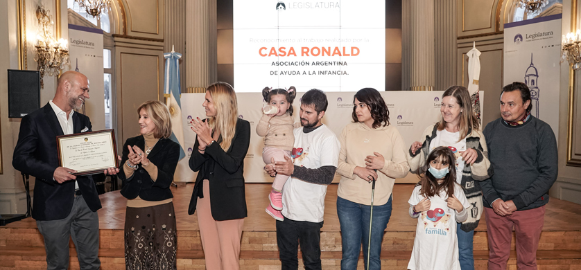 La legislatura porteña reconoció a la Casa Ronald McDonald