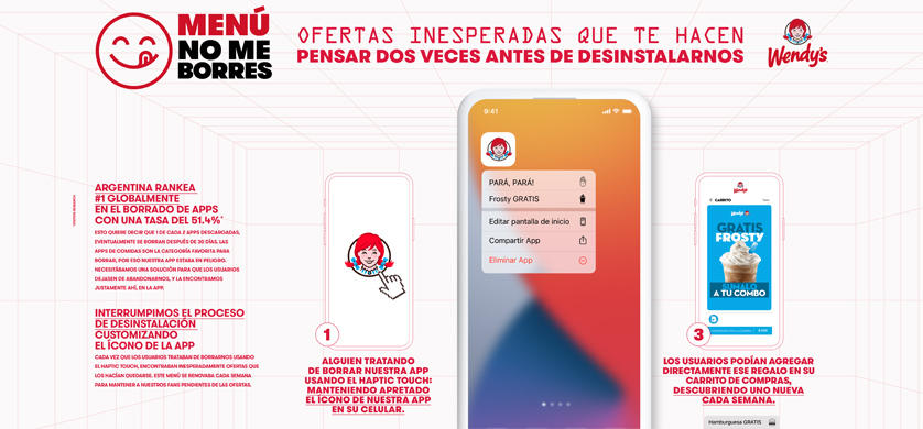 Wendy's y VMLY&R Commerce Argentina lanzan una nueva campaña para evitar "eliminar app"