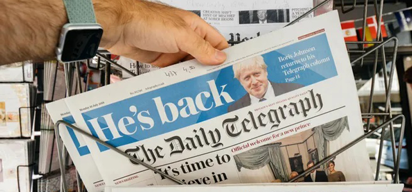 El histórico diario The Telegraph fue puesto en venta en el Reino Unido