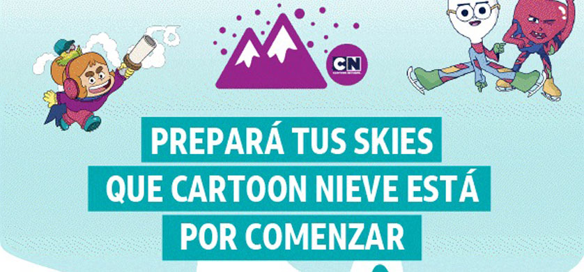 Cartoon Network en la temporada de invierno del Cerro Bayo