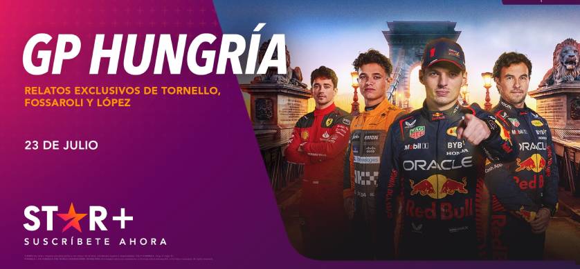 STAR+ transmite en vivo el GP de Hungría de F1 y el de IndyCar en Iowa