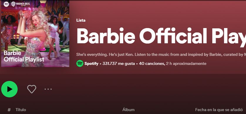 Spotify ofrece a los fans más formas de interactuar con el estreno de Barbie