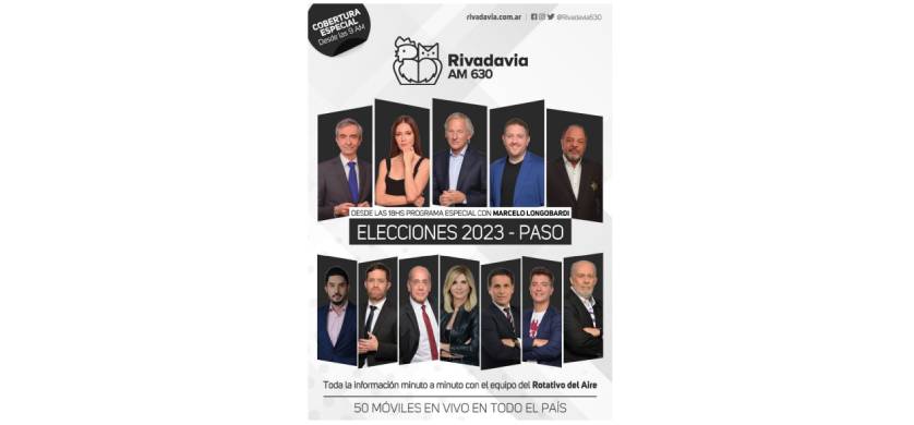 Radio Rivadavia tendrá una programación especial por las elecciones