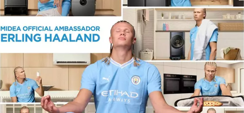 Erling Haaland se convierte en embajador de la marca Midea