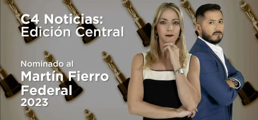 Canal 4 Noticias Edición Central está nominado a los Martín Fierro Federal