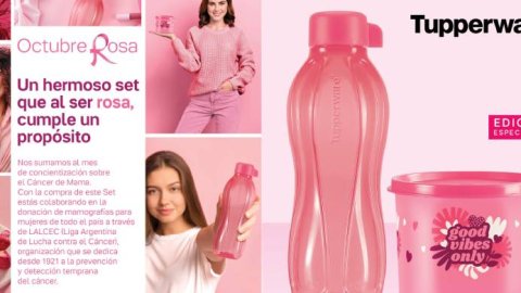 Tupperware presenta su set “Octubre Rosa” sumándose al mes de concientización sobre el Cáncer de Mama