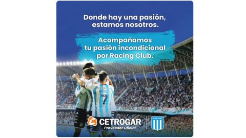 Cetrogar, nuevo proveedor oficial de Racing Club