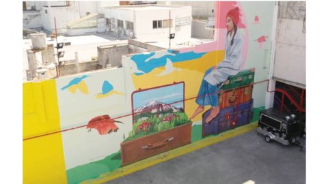 Ciudad Cultural Konex inaugura mural de Mabel Vicentef con todo el color de Alba pinturas