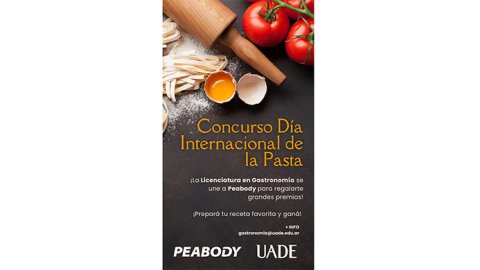 Peabody y UADE lanzan la segunda edición del Concurso “Día Internacional de la Pasta”