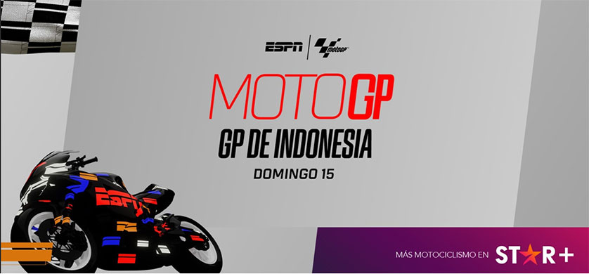ESPN trae desde Indonesia otra gran competencia de MotoGP por STAR+