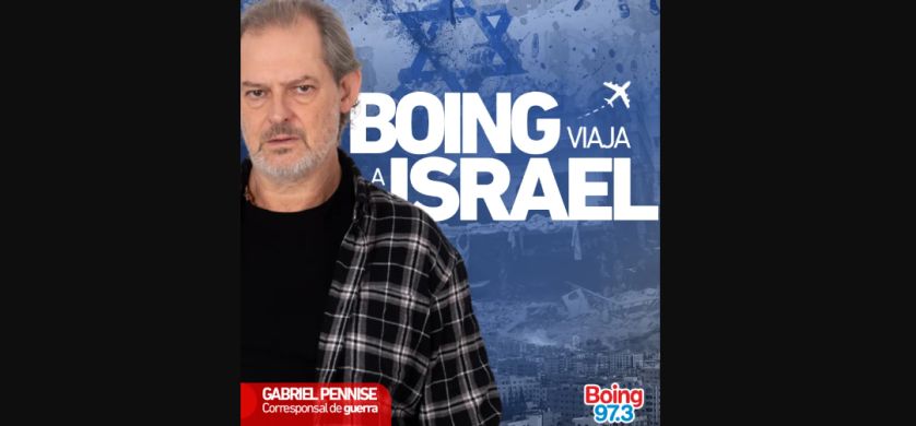 Grupo Boing viaja a Israel: Gabriel Pennise será corresponsal de guerra en Medio Oriente