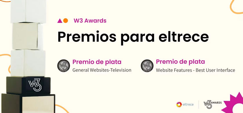 El sitio de eltrece obtuvo 2 premios en los W3 Awards 2023