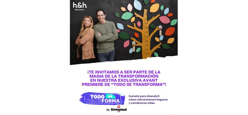 Sinteplast continúa como main sponsor del programa "Todo se Transforma"