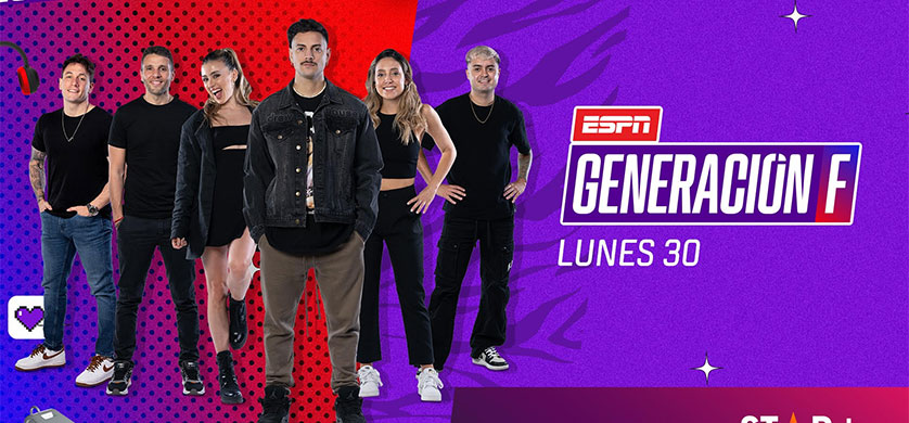 Se prende Generación F, una triple propuesta por ESPN, STAR+ y ESPN Fans en YouTube