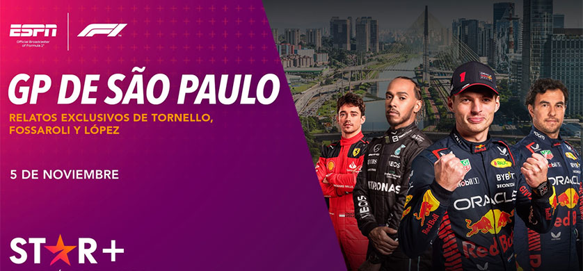 ESPN trae la magia de la Fórmula 1 en la atrapante cita de Brasil por STAR+