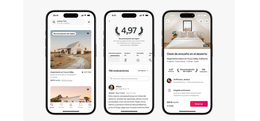 Airbnb presenta Favoritos entre huéspedes, relanza calificaciones y reseñas y otras mejoras