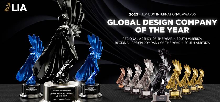 Grey Colombia se destaca en los LIA Awards 2023 con un desempeño histórico