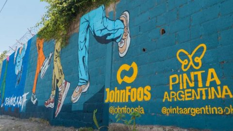 John Foos inauguró un mural de más de 300 metros en Yerba Buena