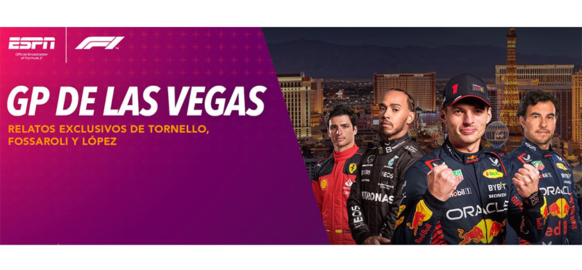 ESPN trae el GP de Las Vegas de F1 y el GP de Qatar de MotoGP por STAR+