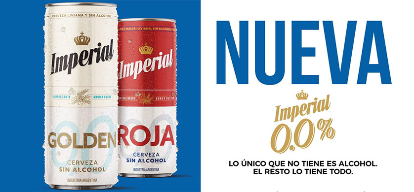 Imperial presentó sus nuevas variedades de cervezas Rubia y Roja con 0.0% alcohol