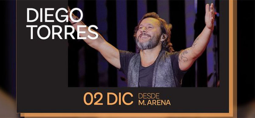 Flow transmite en vivo el recital de Diego Torres