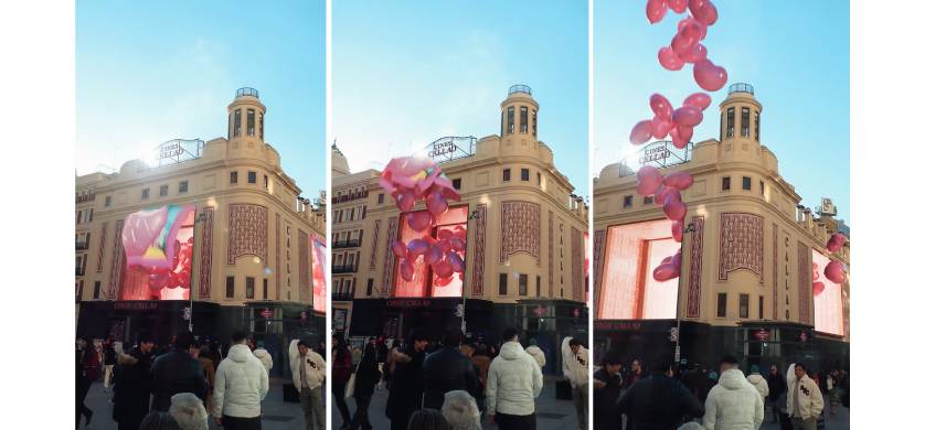 Con una activación, Callao City Lights llena de corazones el centro de Madrid