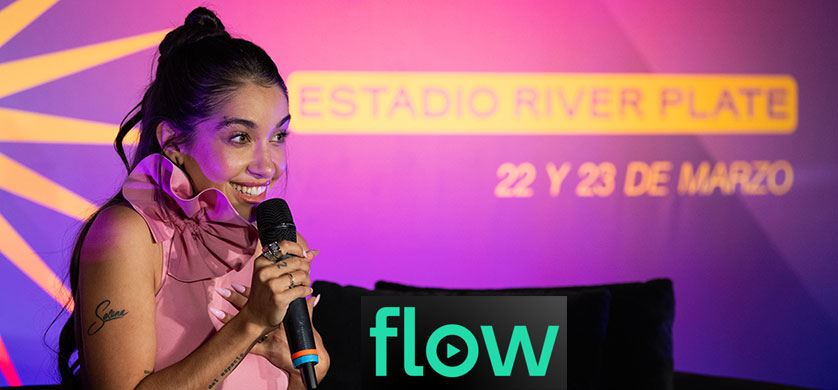 Flow transmite en vivo para todo el país el show de María Becerra en River