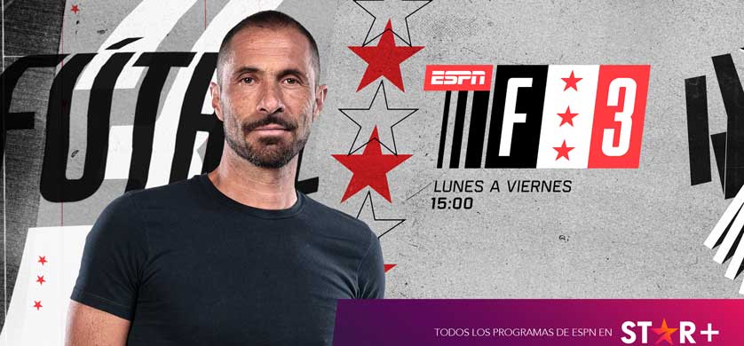 Estrenó ESPN Fútbol 3, la nueva propuesta de Lunes a Viernes por ESPN y STAR+ 