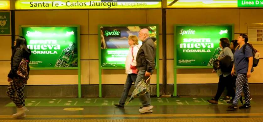 La nueva campaña de Sprite llega al subte de la mano de Grupo Vía.