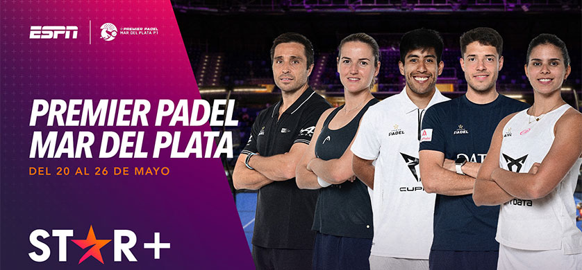 ESPN trae el Premier Padel Mar del Plata a STAR+