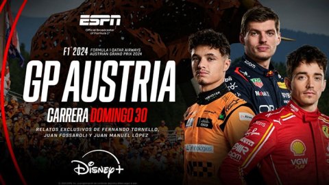 ESPN trae a DISNEY+ la Fórmula 1 en Austria y el MotoGP en Assen