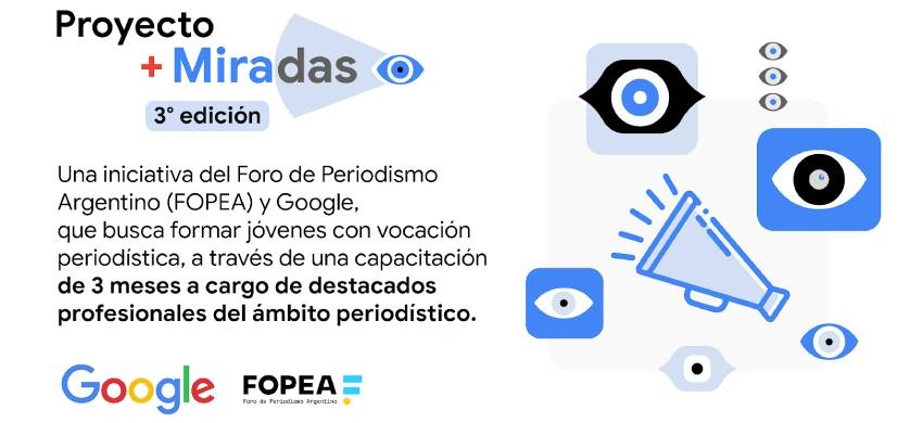 Google y FOPEA realizarán la tercera edición del programa de inclusión periodística para jóvenes de barrios populares